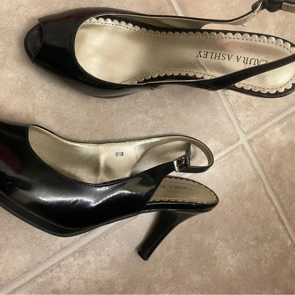 Laura Ashley Black Classic Heels - Picture 2 of 5